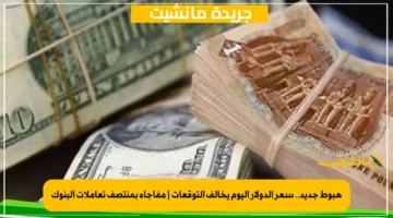 هبوط جديد.. سعر الدولار اليوم يخالف التوقعات | مفاجأة بمنتصف تعاملات البنوك